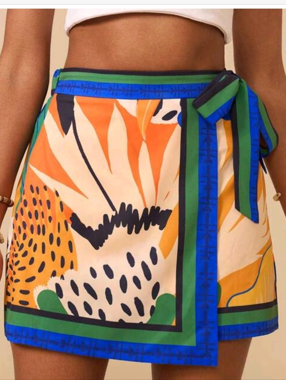 Tie-Knot Short Casual Skirt